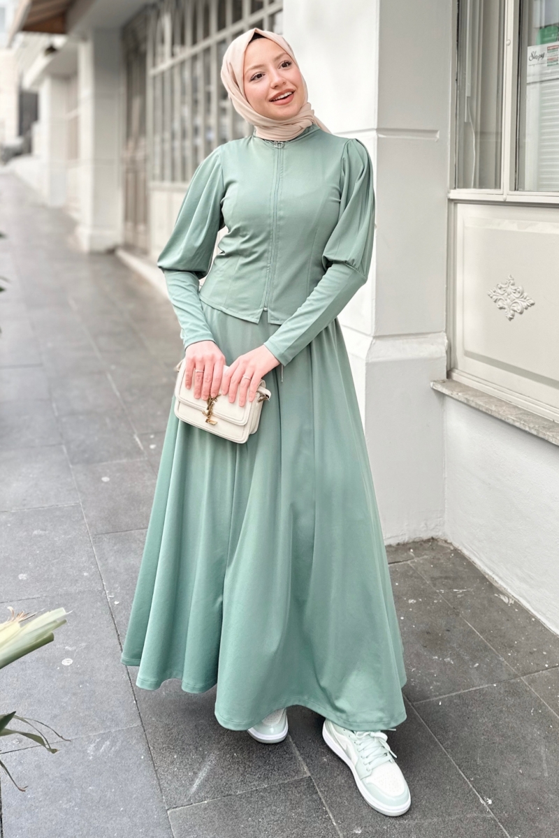 Valeria Mint Yeşili Scuba Takım