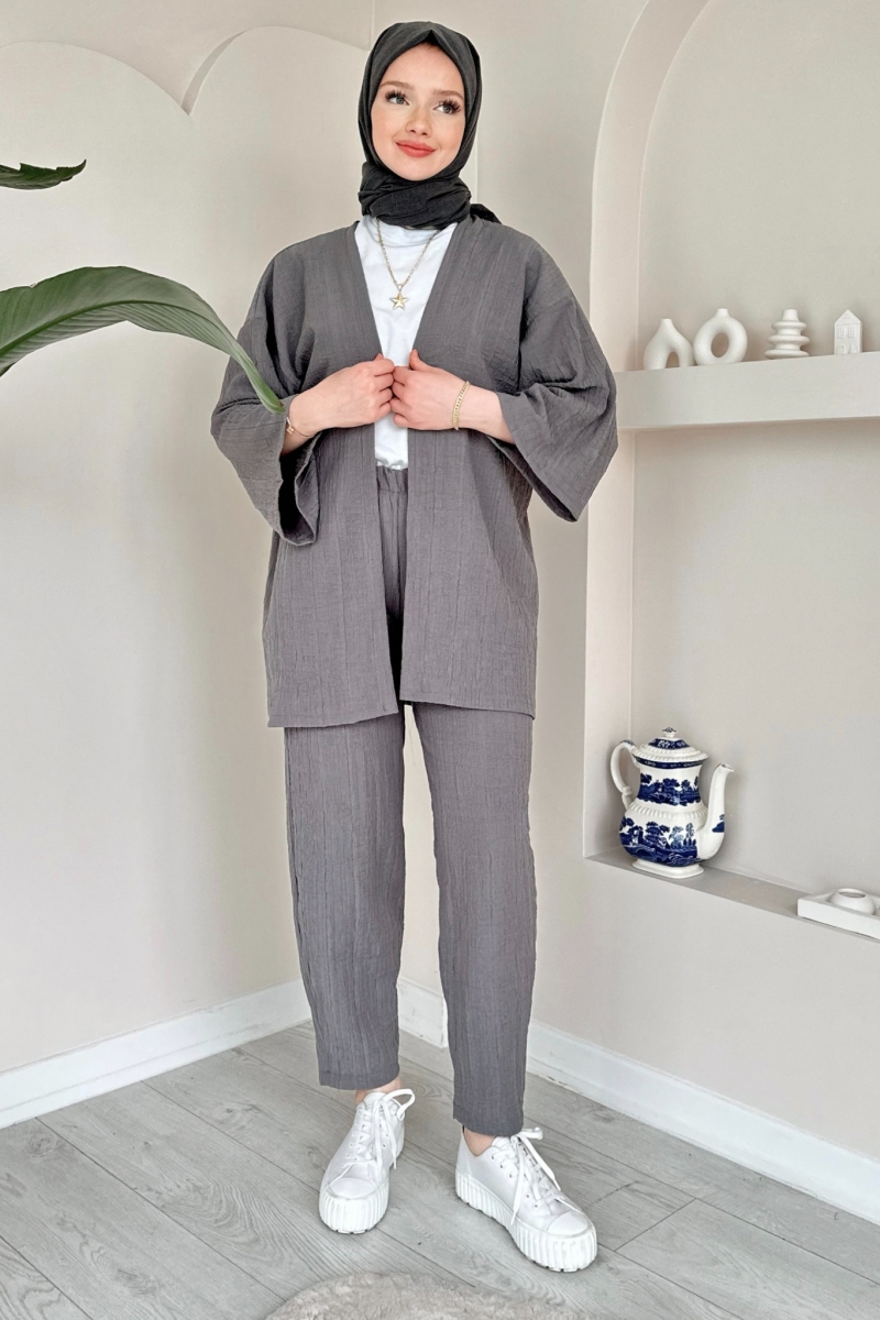 Vania Antrasit Kimono Takım