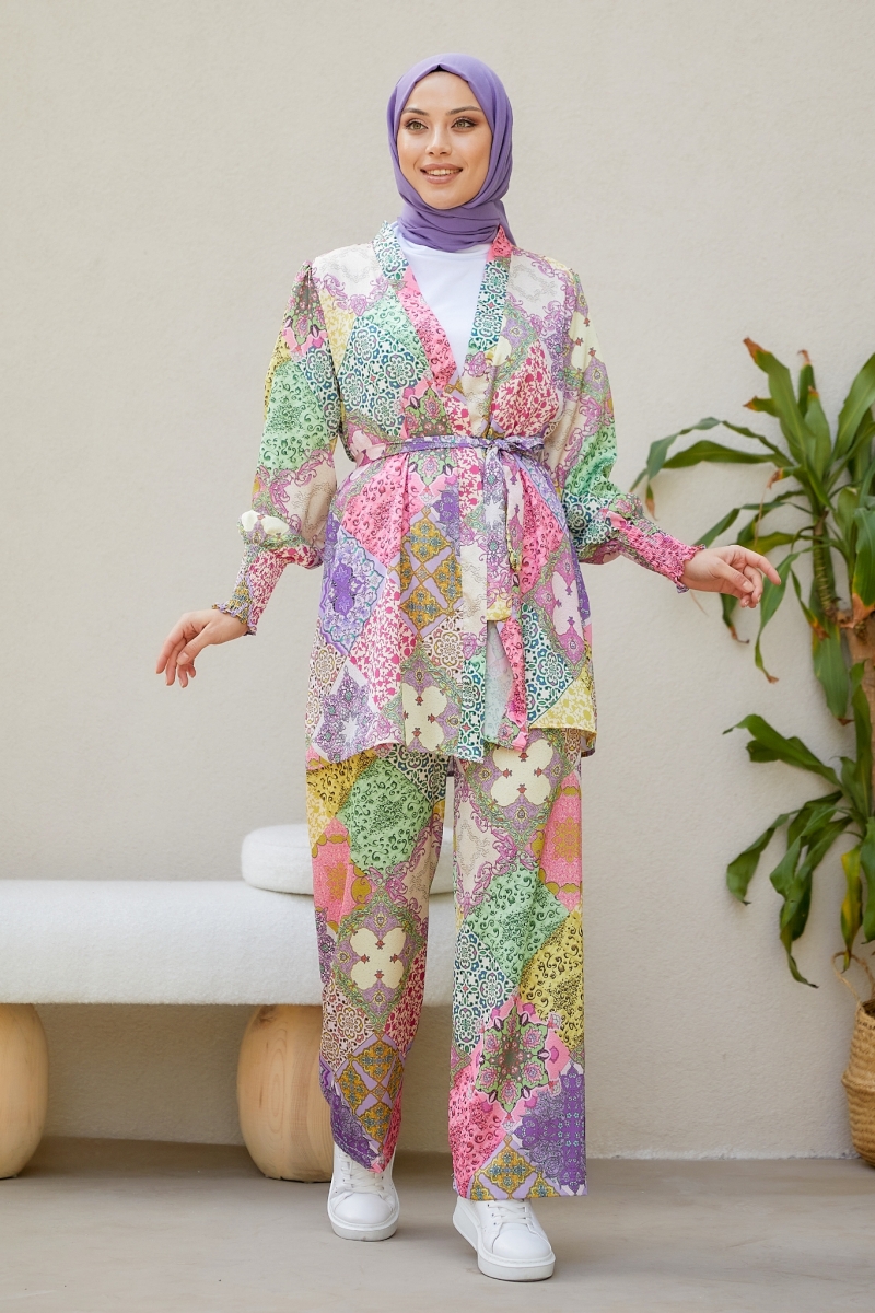 Vanilla Lila Kimono Takım
