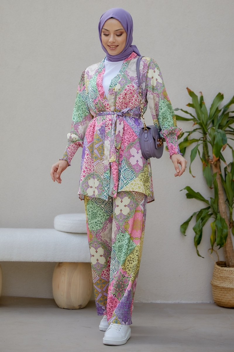 Vanilla Lila Kimono Takım