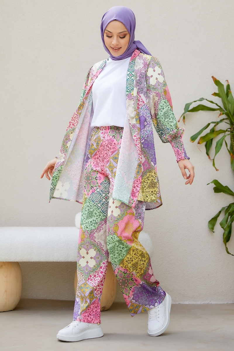 Vanilla Lila Kimono Takım