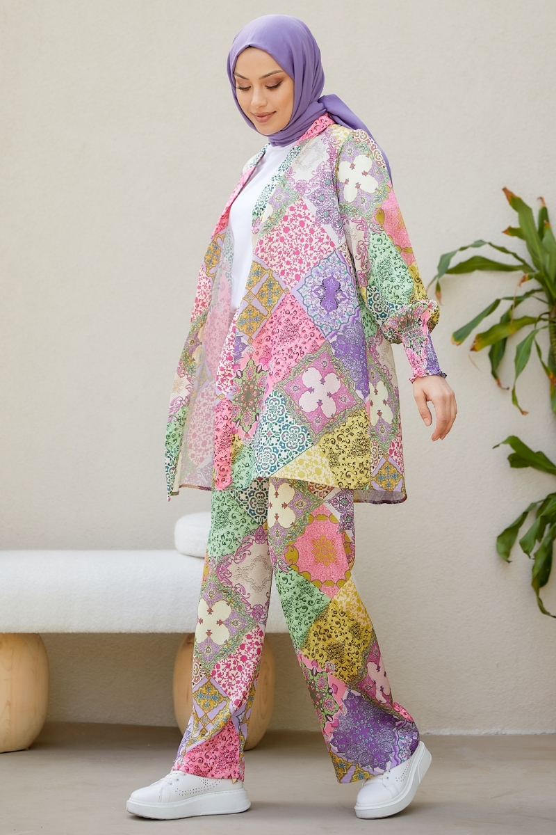 Vanilla Lila Kimono Takım