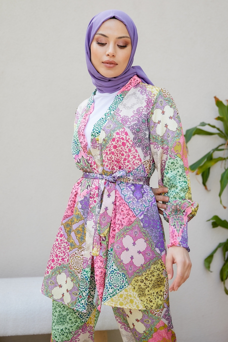 Vanilla Lila Kimono Takım