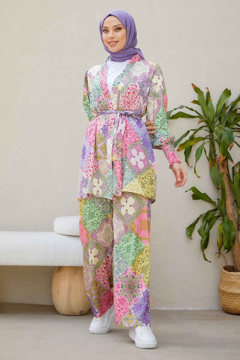 Vanilla Lila Kimono Takım