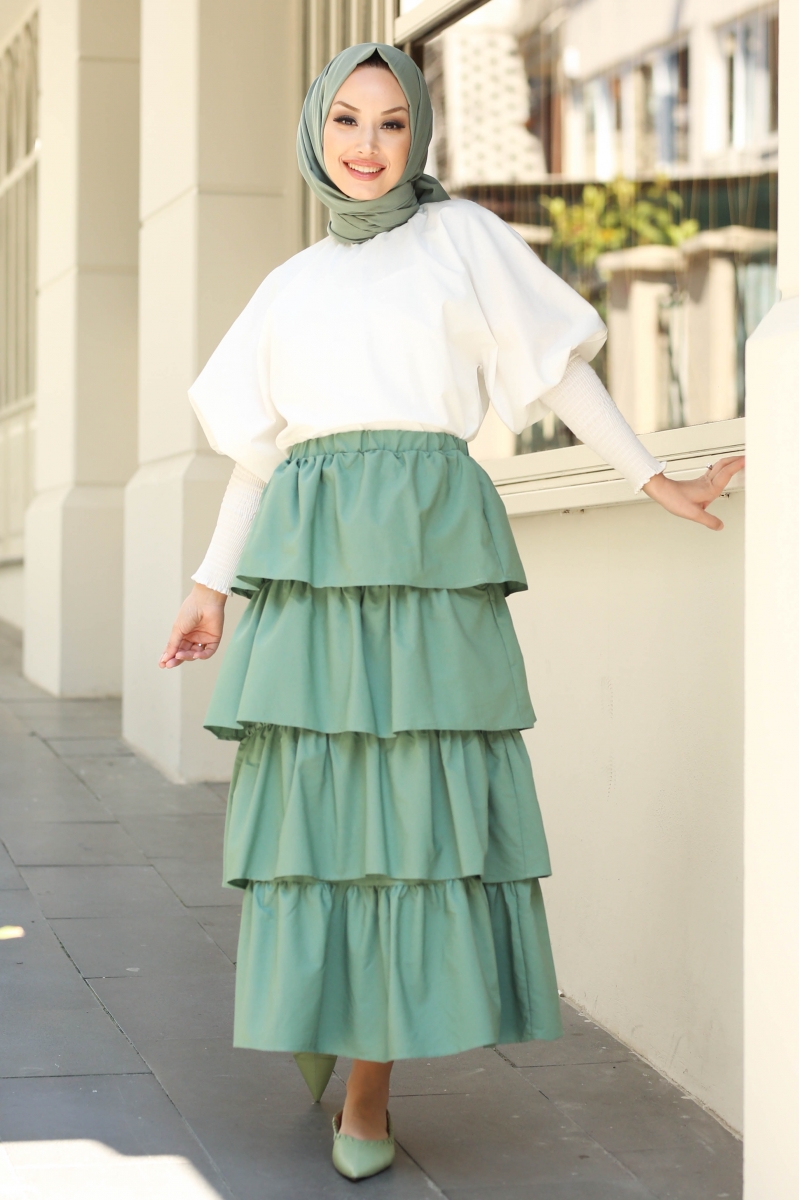 Vayne Mint Yeşili Etek