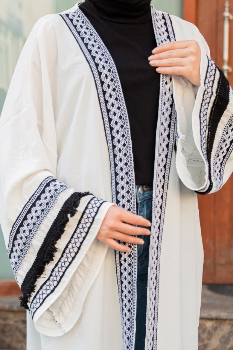 Vena Beyaz Kimono