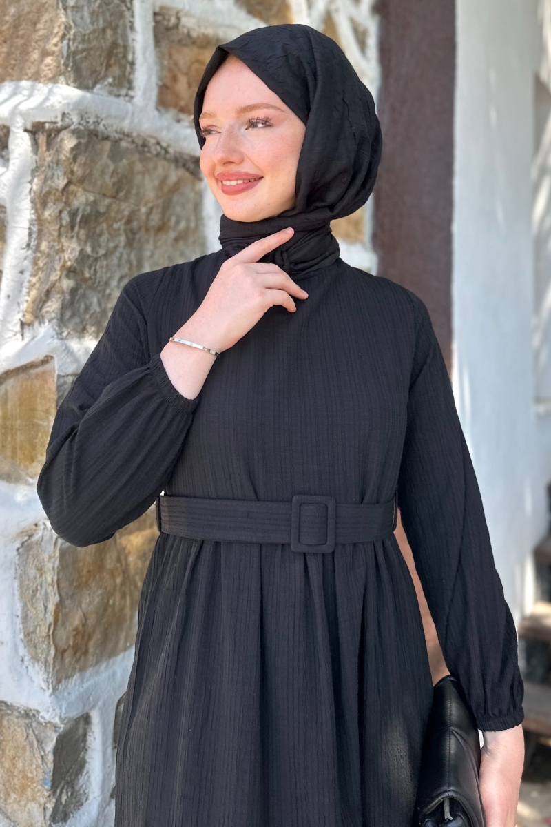 Venna Siyah Elbise