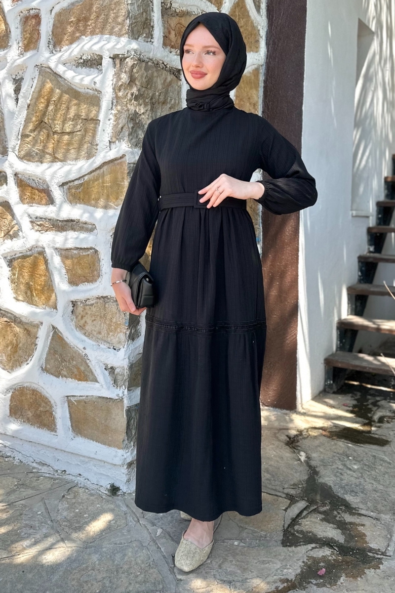 Venna Siyah Elbise