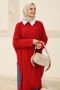 Verna Kırmızı Triko Tunik