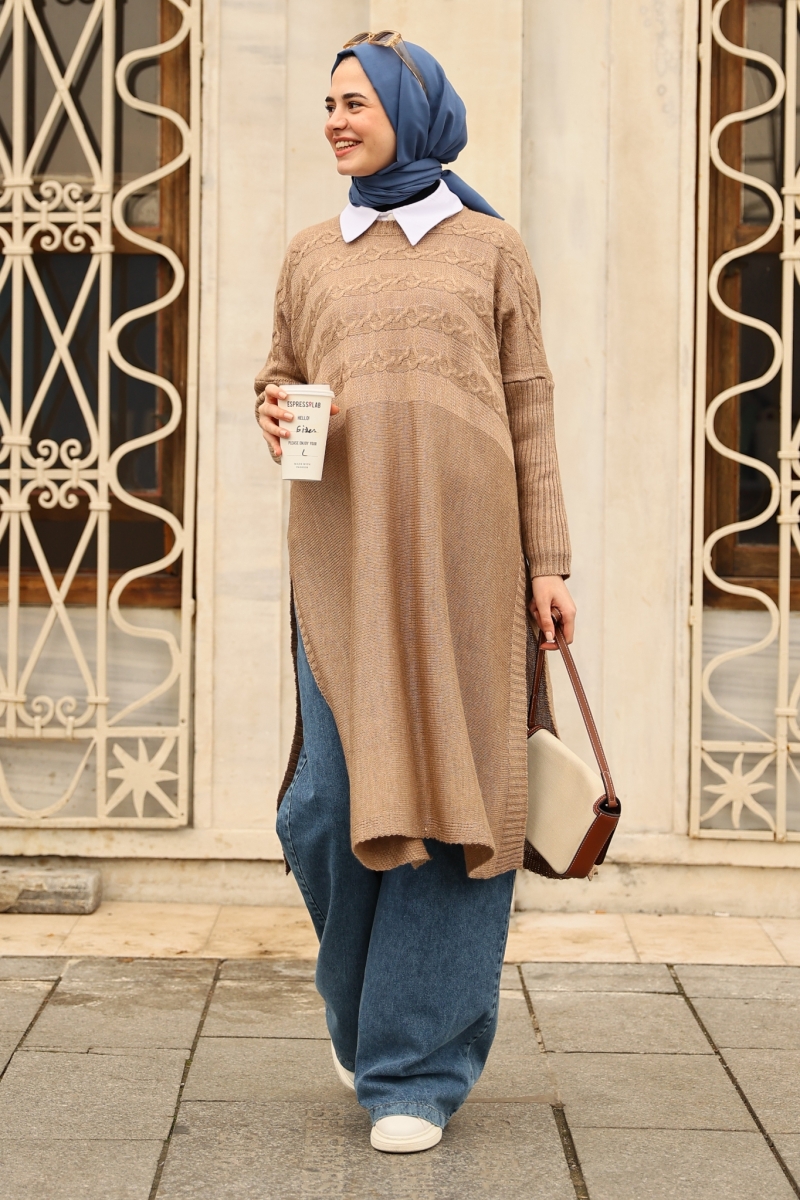 Verna Camel Triko Tunik