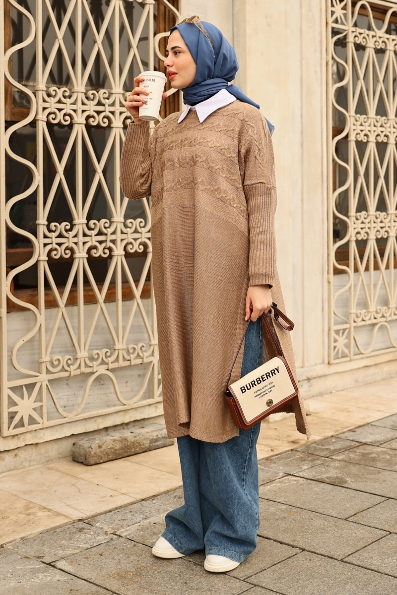 Verna Camel Triko Tunik