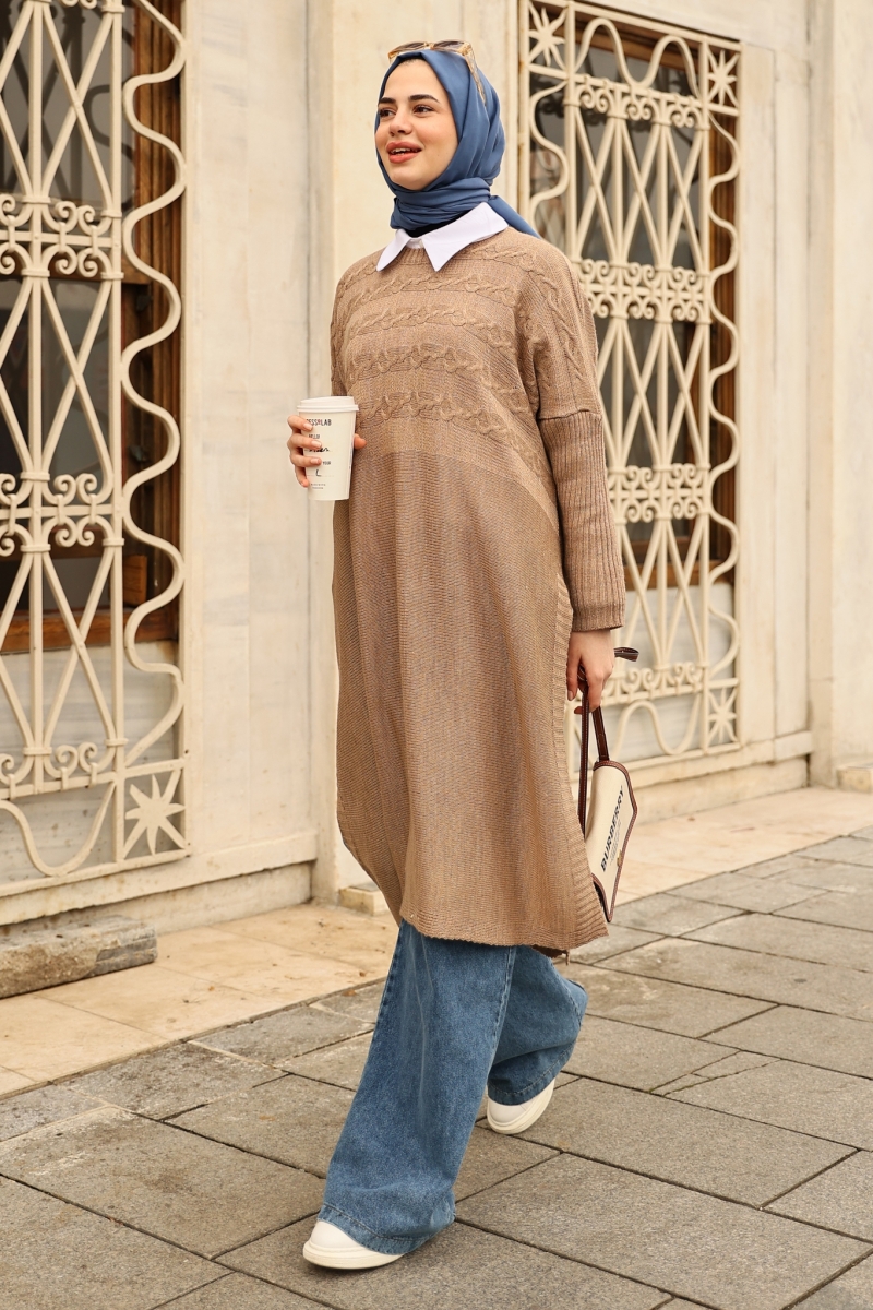 Verna Camel Triko Tunik