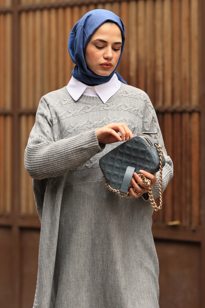 Verna Gri Triko Tunik