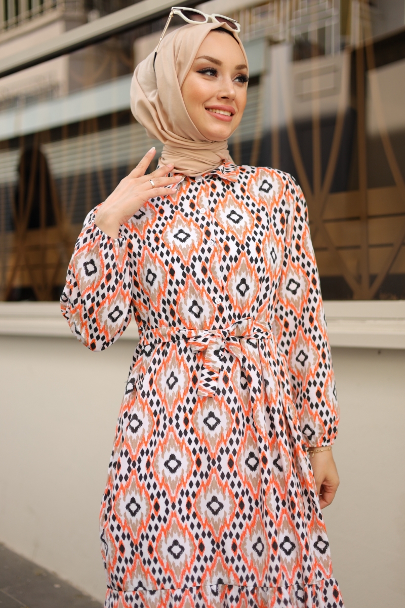 Versay Turuncu Elbise