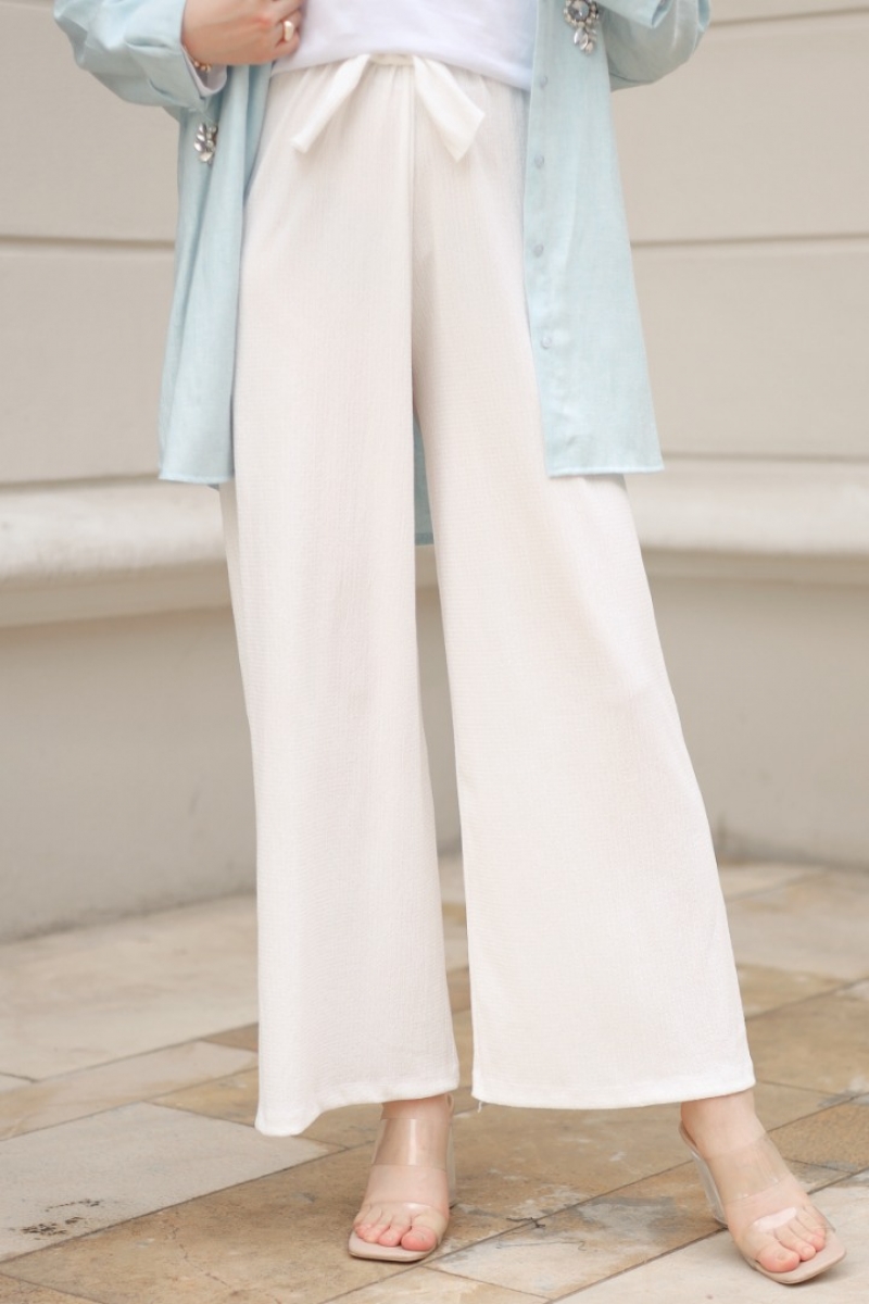 Viena Beyaz Pantolon