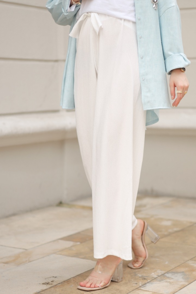 Viena Beyaz Pantolon