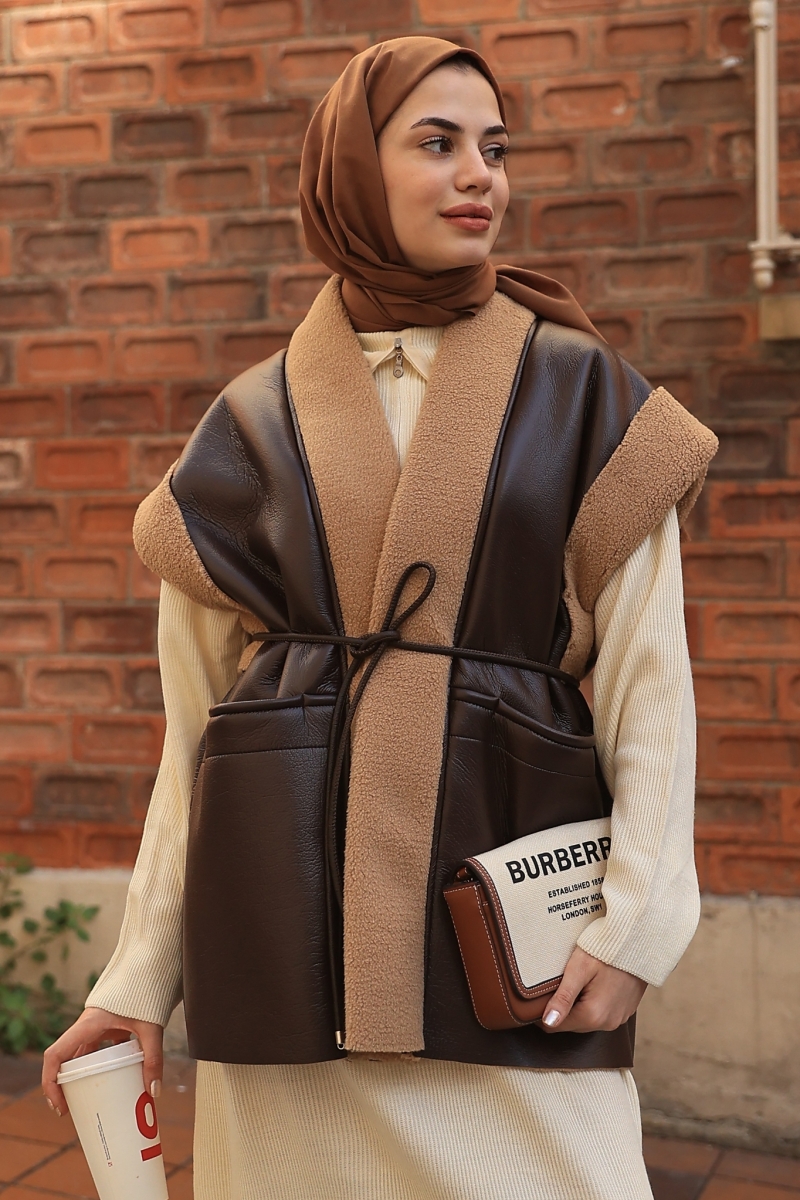 Vilas Kahverengi Yelek