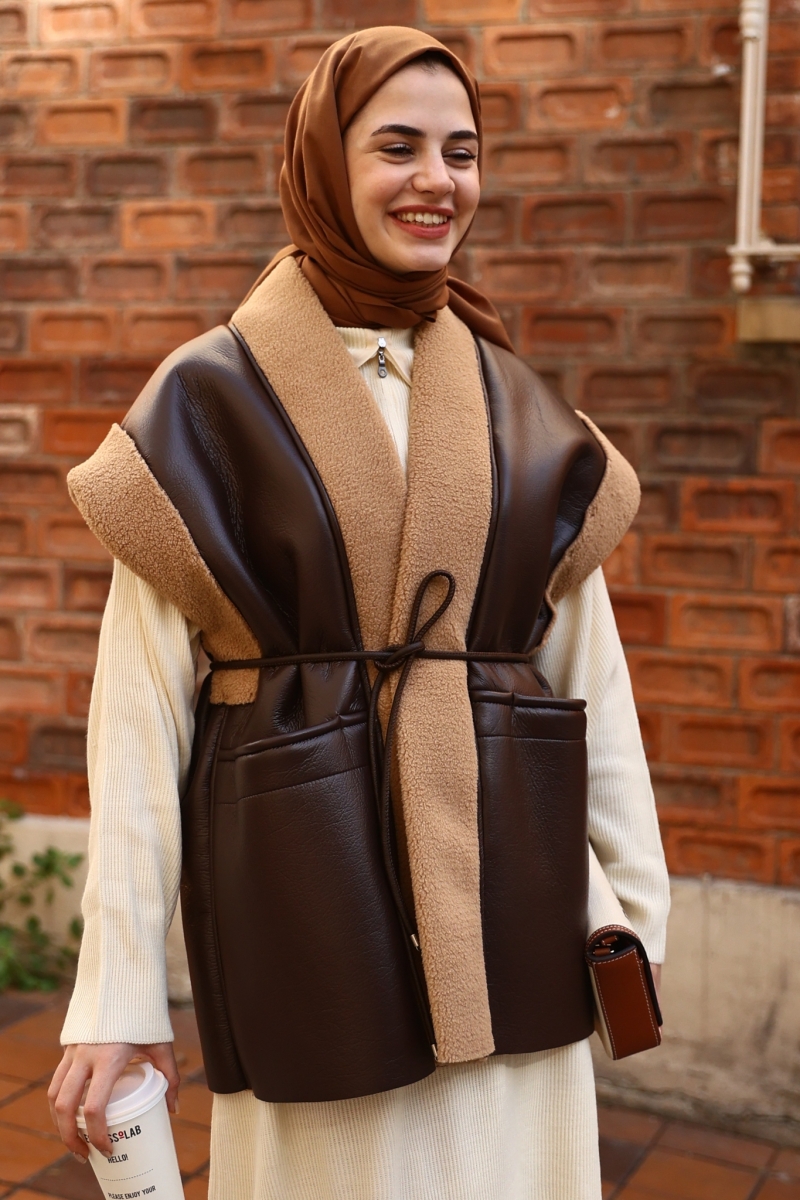 Vilas Kahverengi Yelek