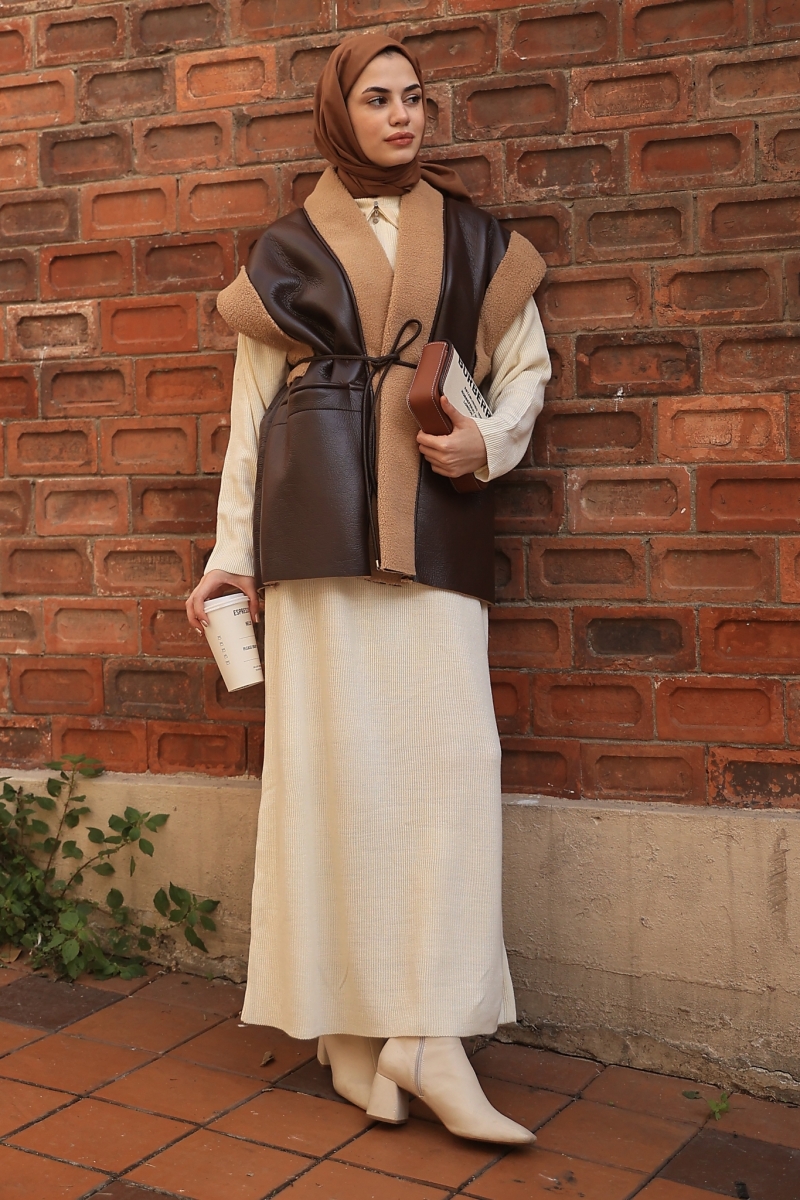 Vilas Kahverengi Yelek