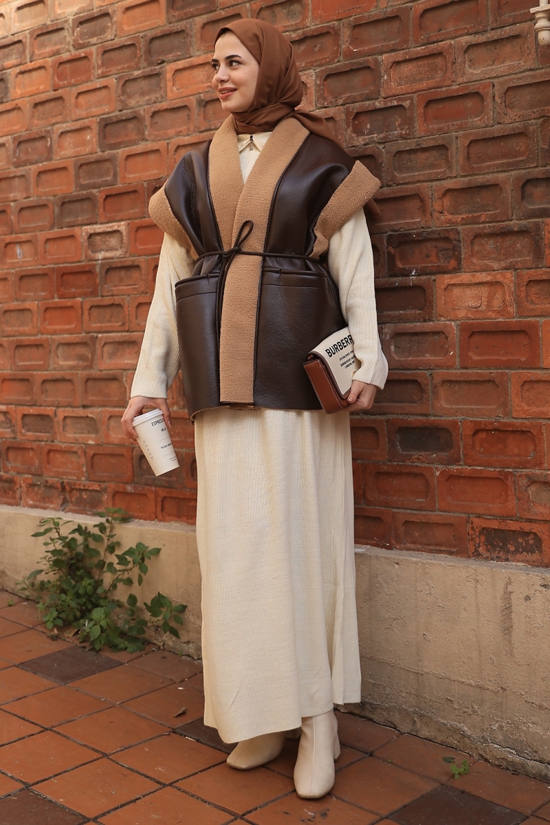 Vilas Kahverengi Yelek