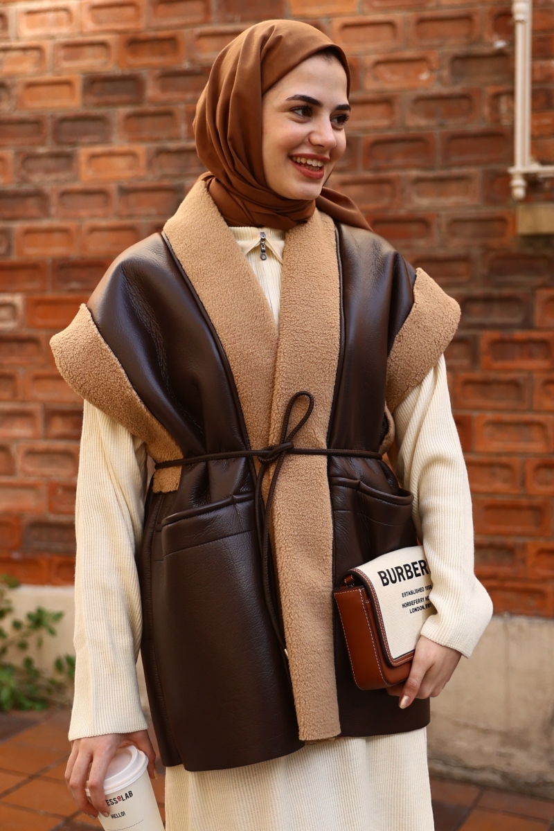 Vilas Kahverengi Yelek