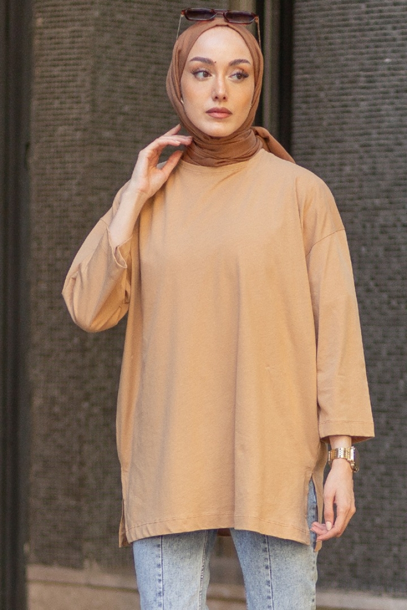 Vines Camel Tunik