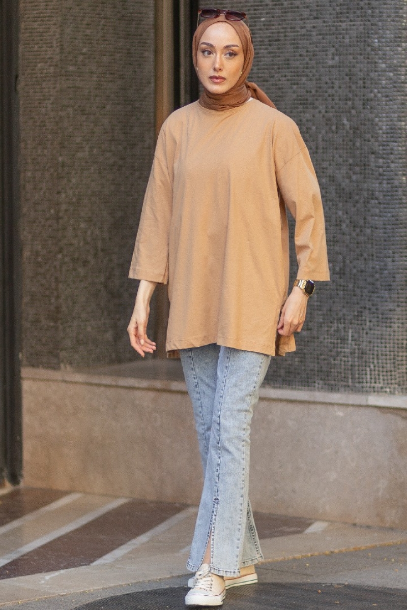 Vines Camel Tunik