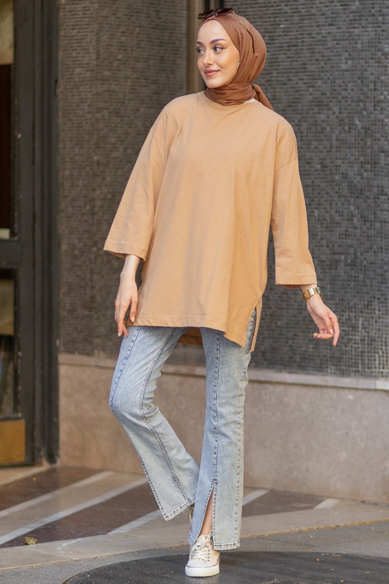 Vines Camel Tunik