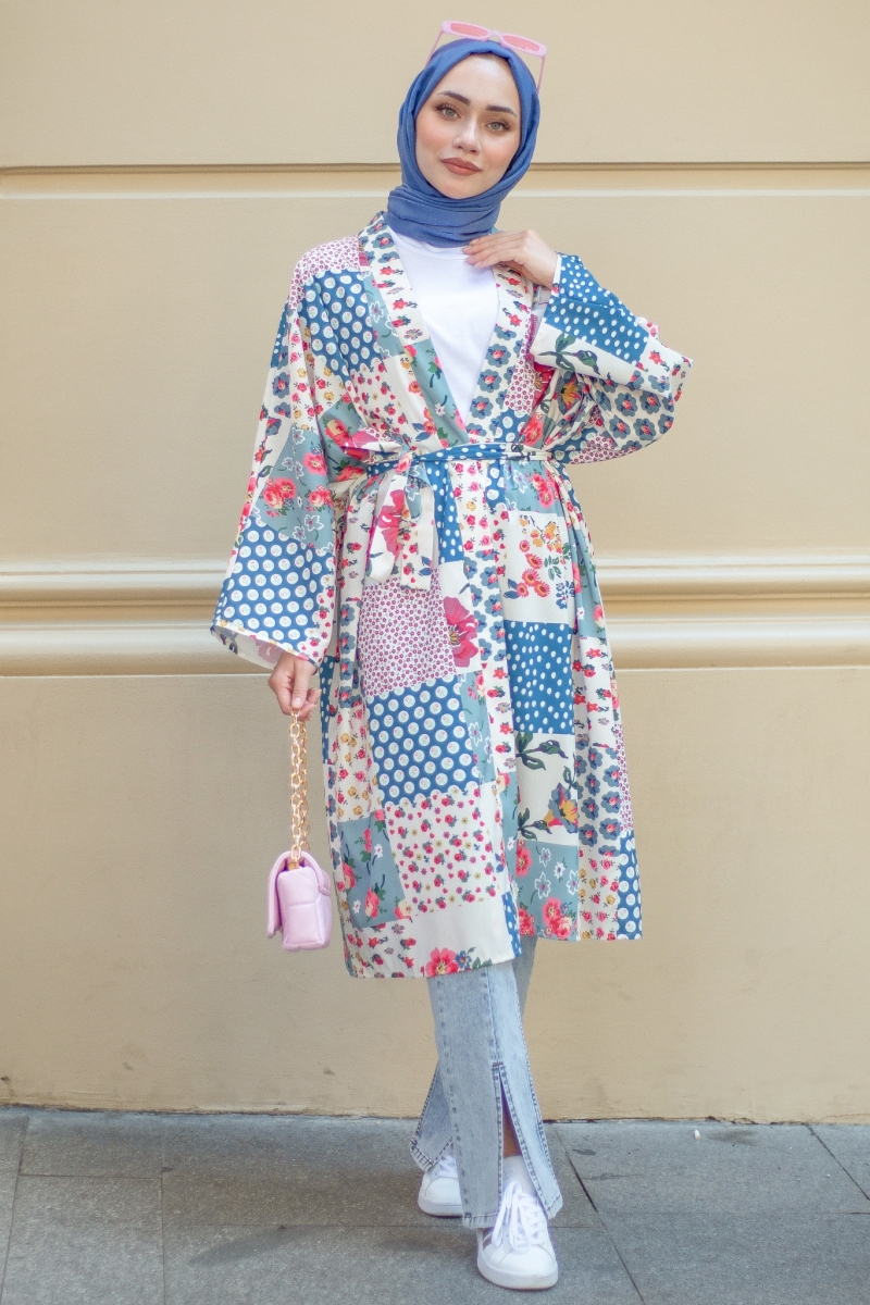 Vual Mavi Kimono