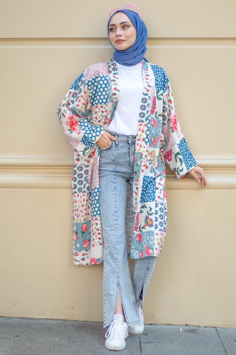 Vual Mavi Kimono