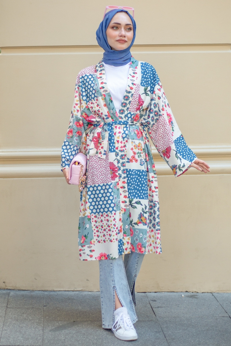 Vual Mavi Kimono