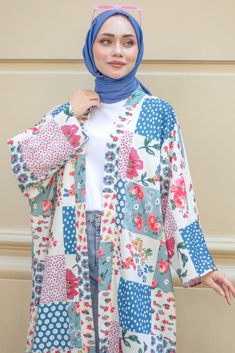 Vual Mavi Kimono