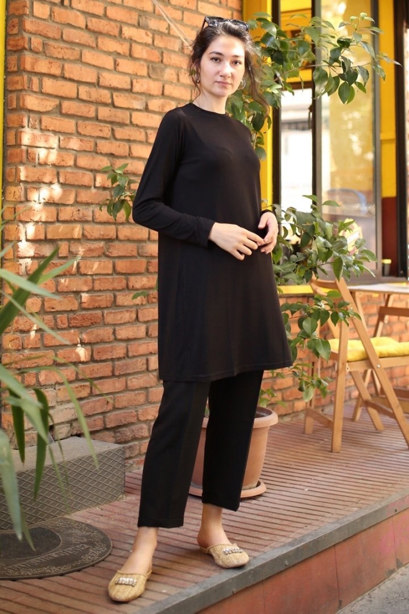 Wendy Siyah Tunik