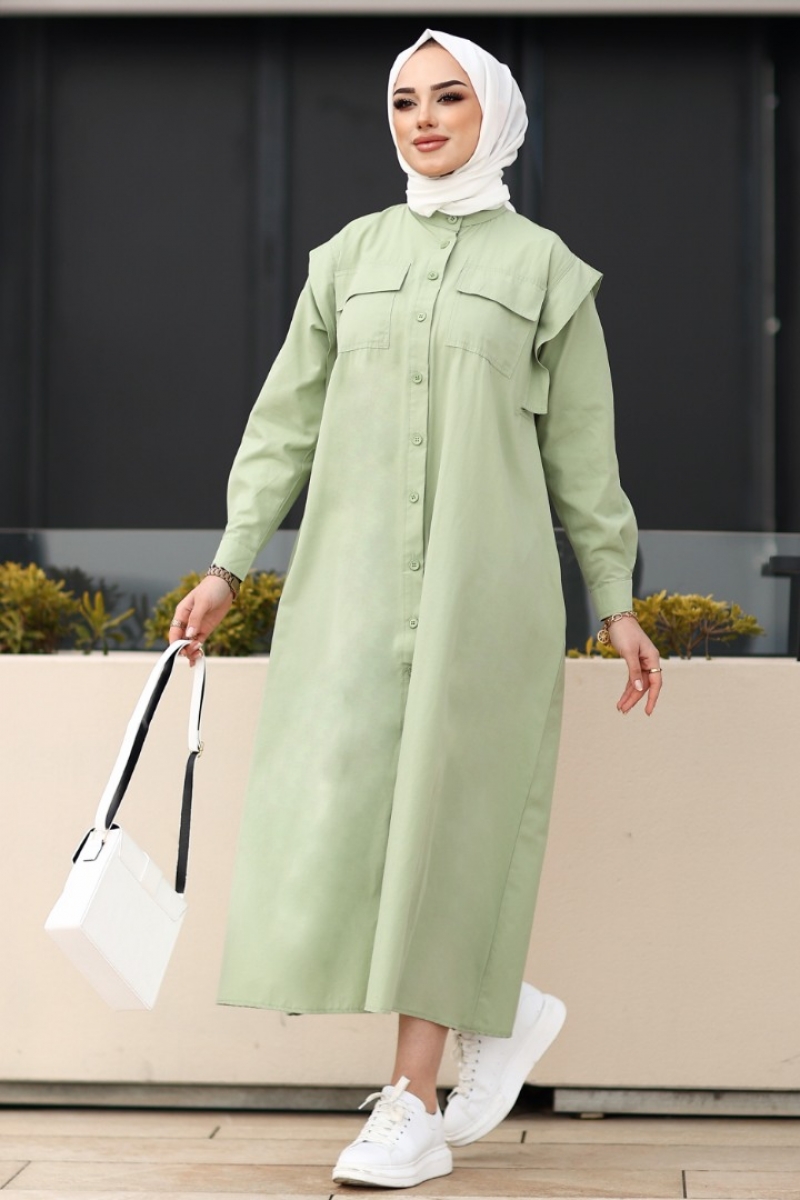 Wika Mint Yeşili Elbise