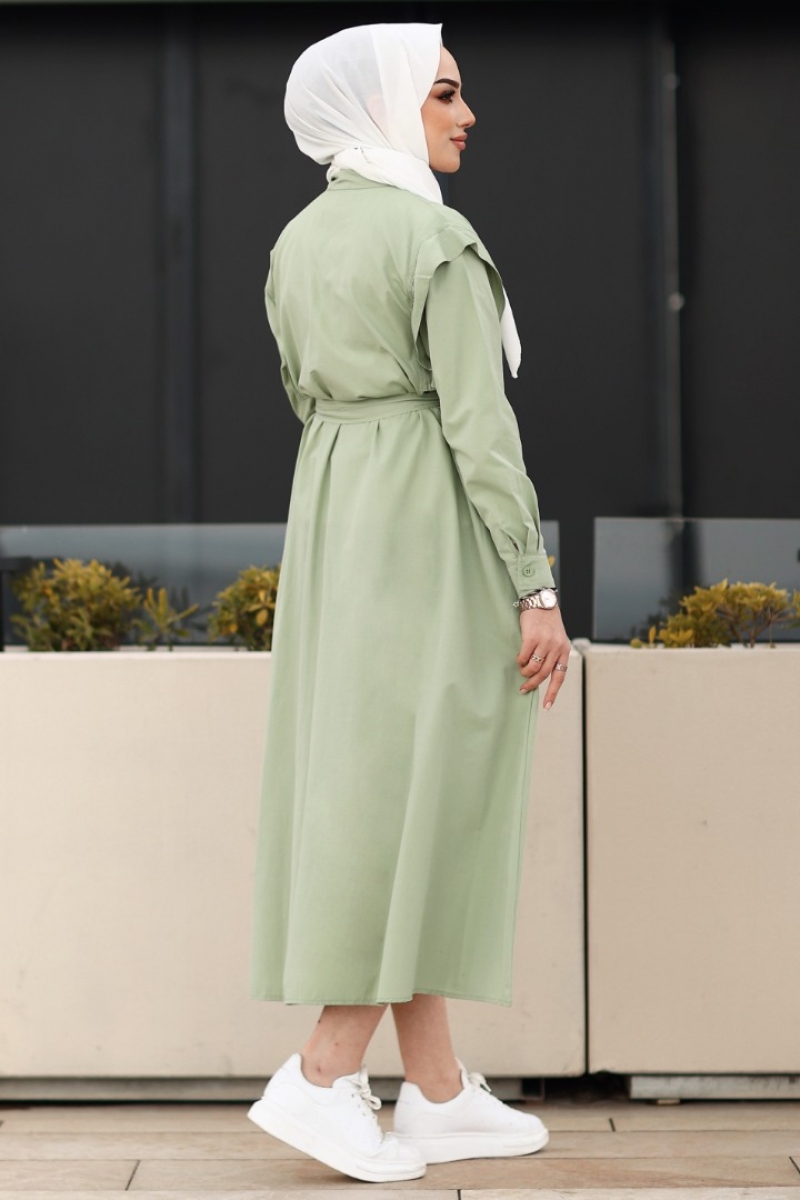 Wika Mint Yeşili Elbise