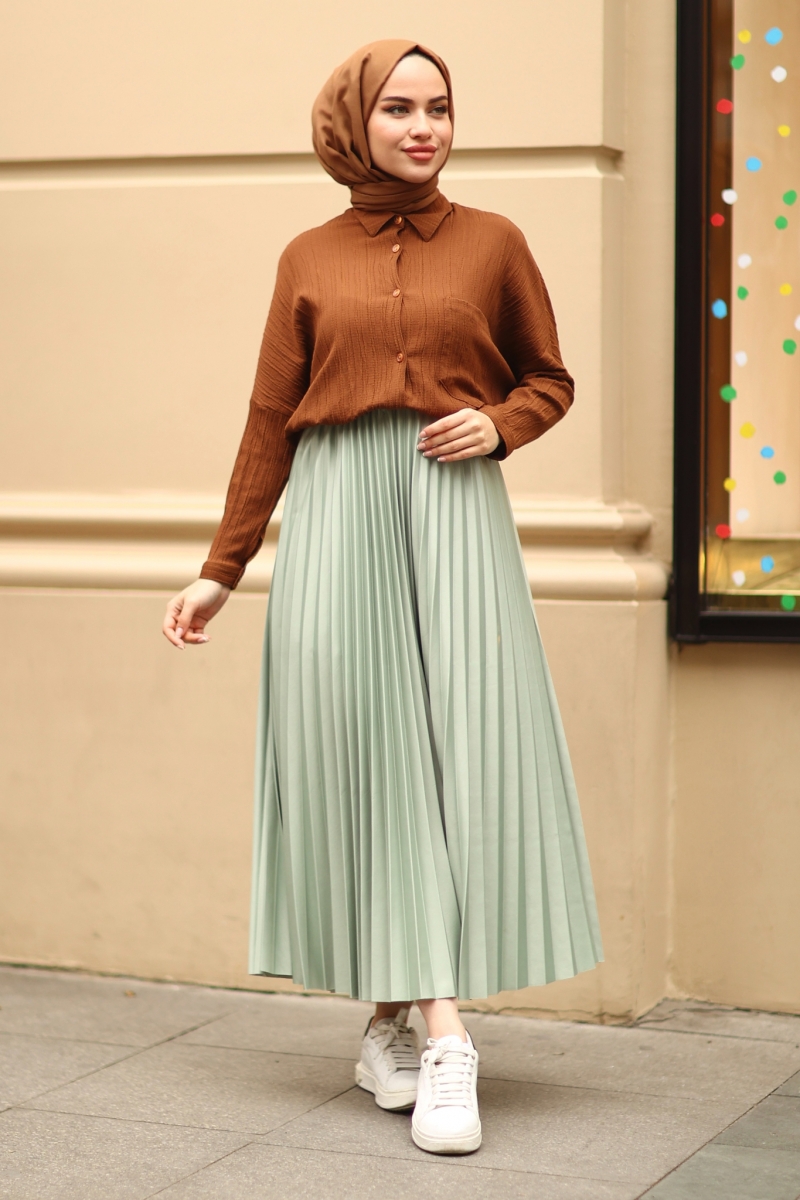 Wrink Kahverengi Tunik