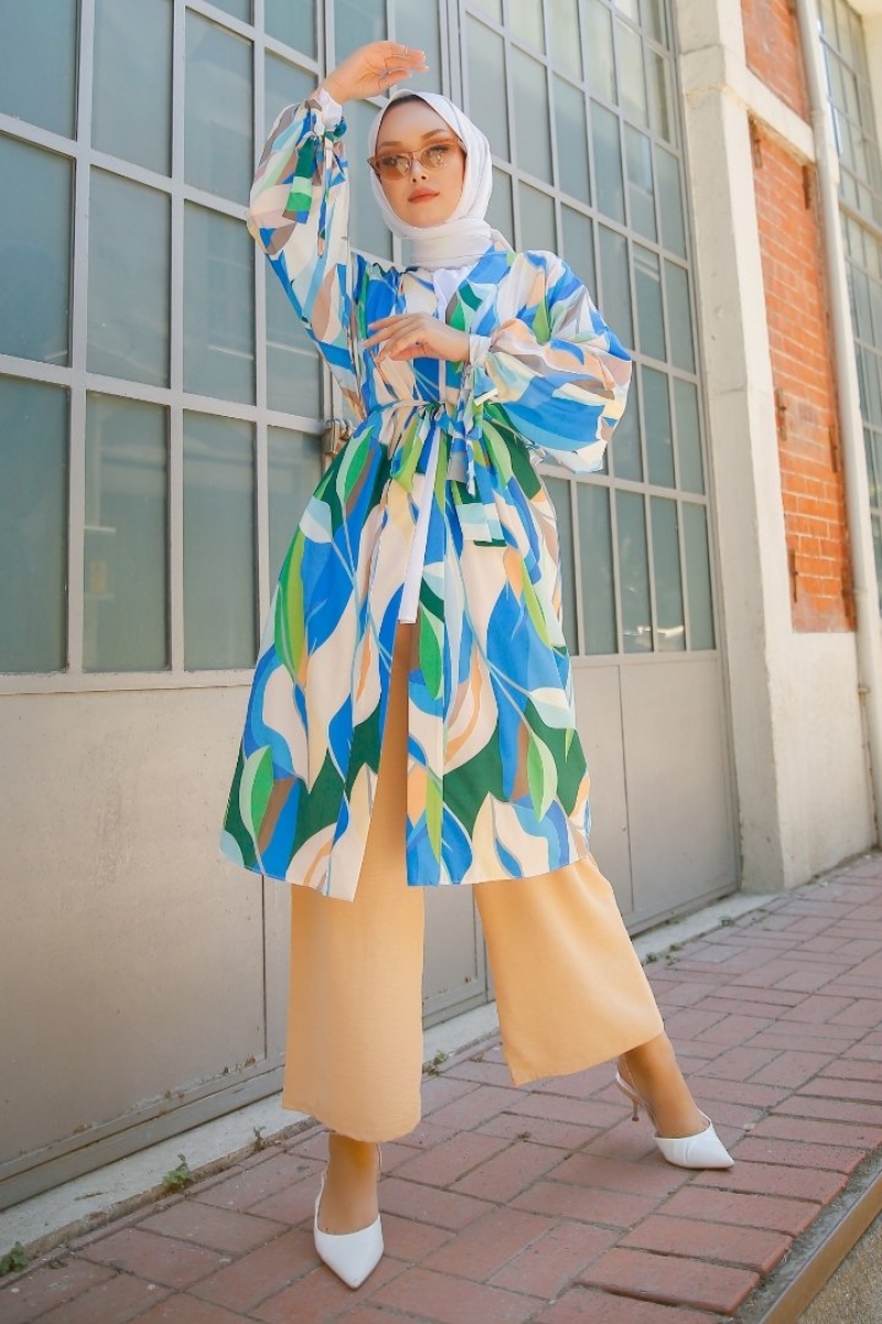 Wualle Yeşil Kimono