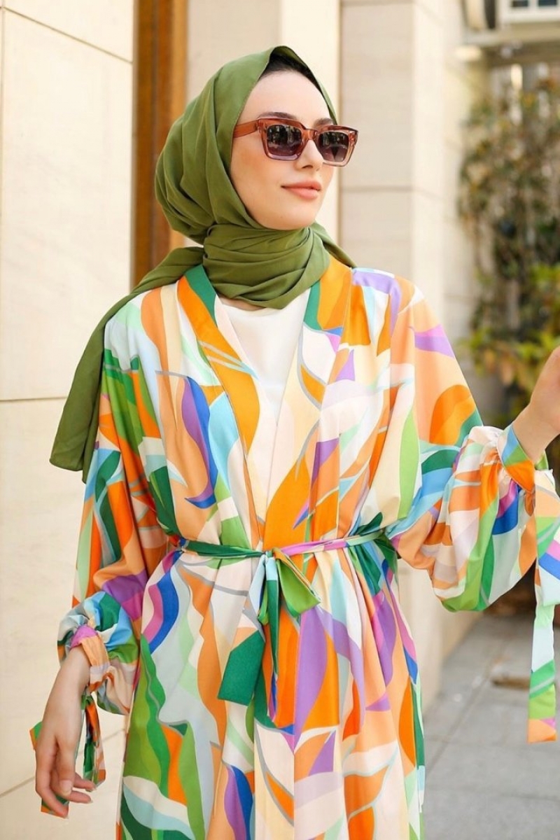 Wualle Turuncu Kimono