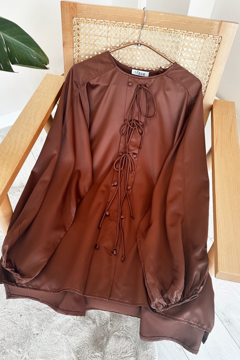 Yelena Kahverengi Tunik