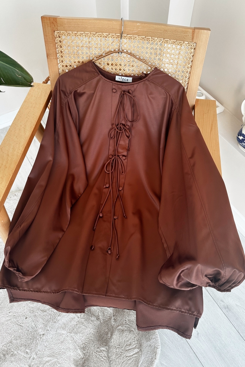 Yelena Kahverengi Tunik