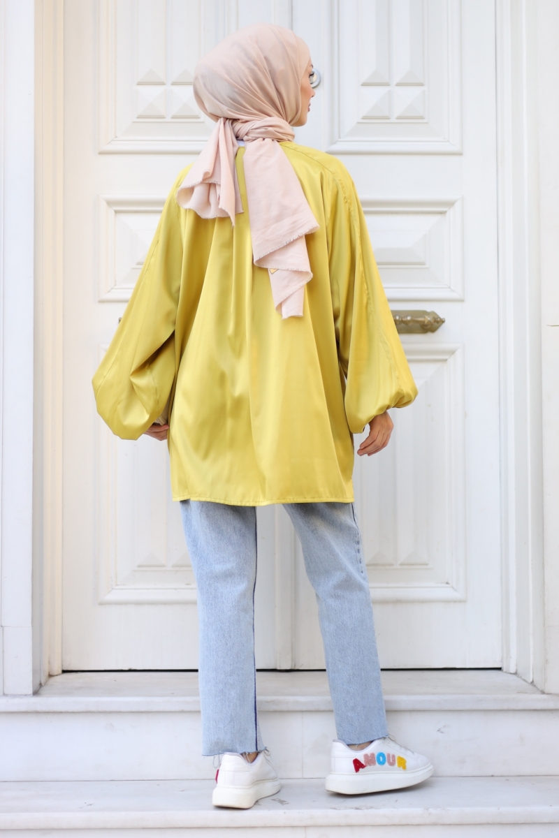 Yelena Yağ Yeşili Tunik