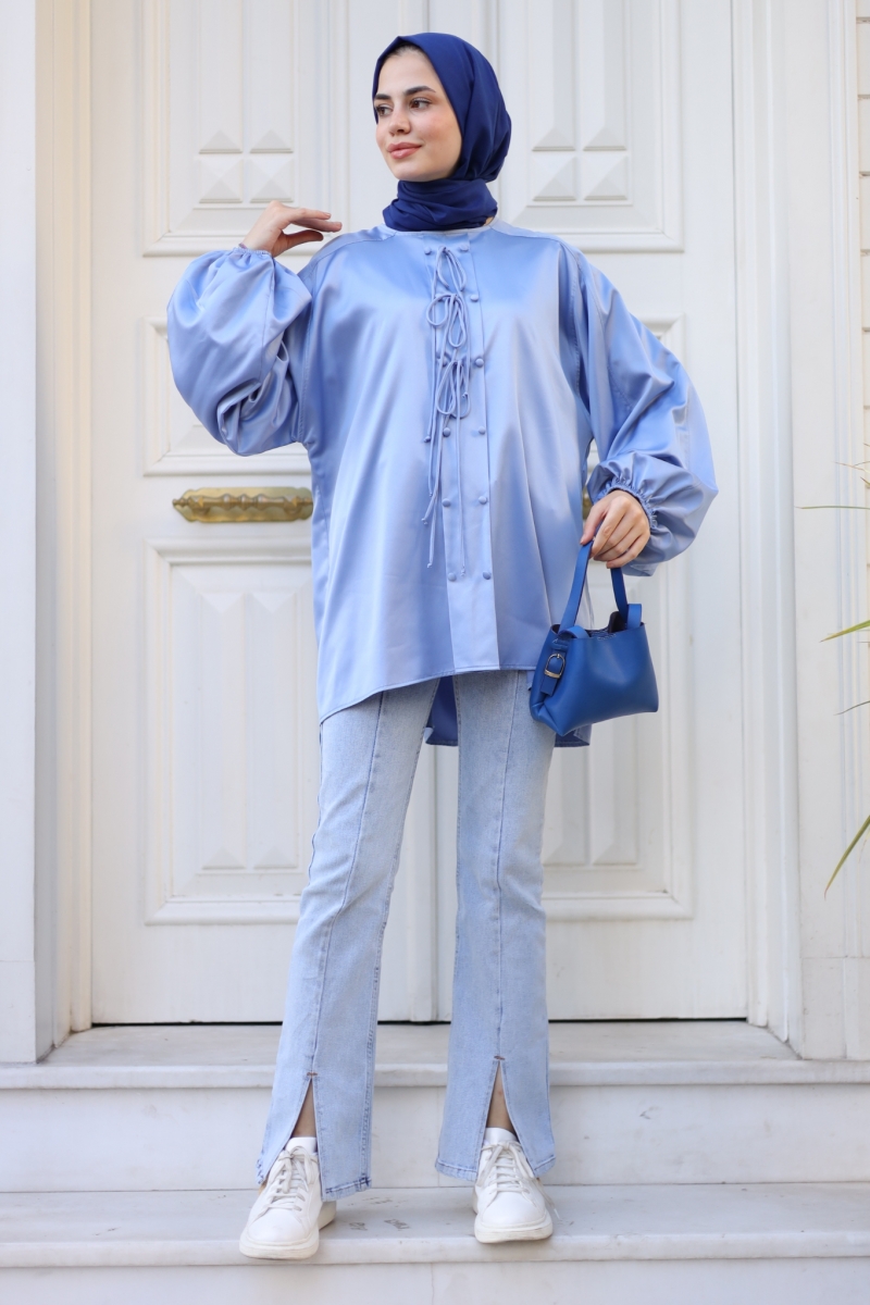 Yelena İndigo Tunik