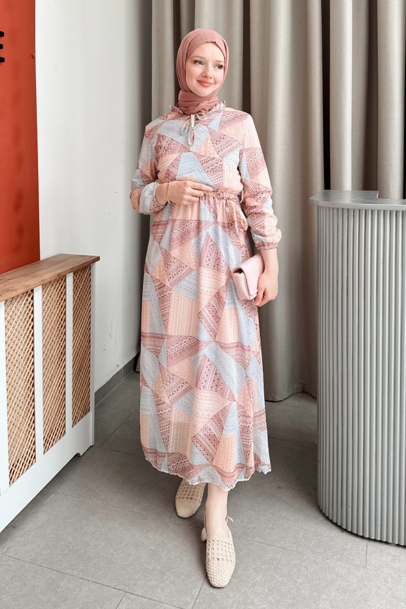 Yena Şifon Lila Elbise