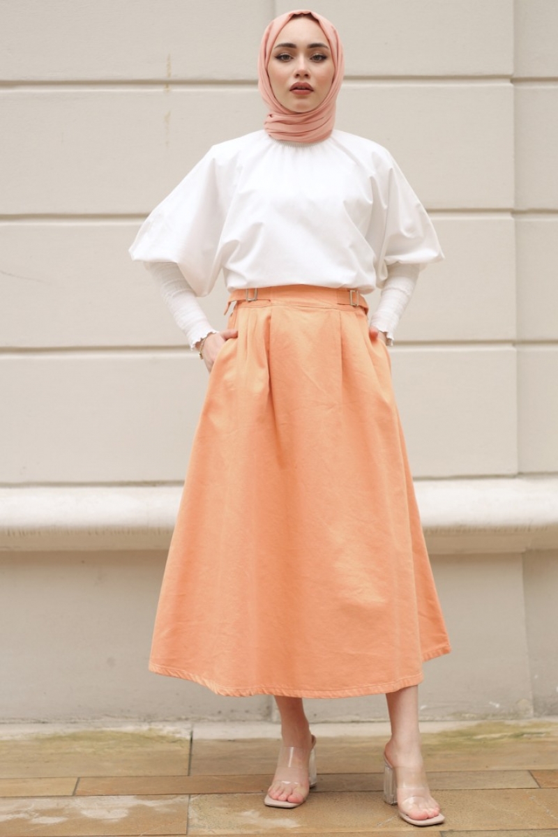 Yulina Turuncu Etek