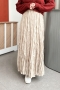 Yulya Kırışık Bej Etek
