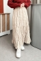 Yulya Kırışık Bej Etek