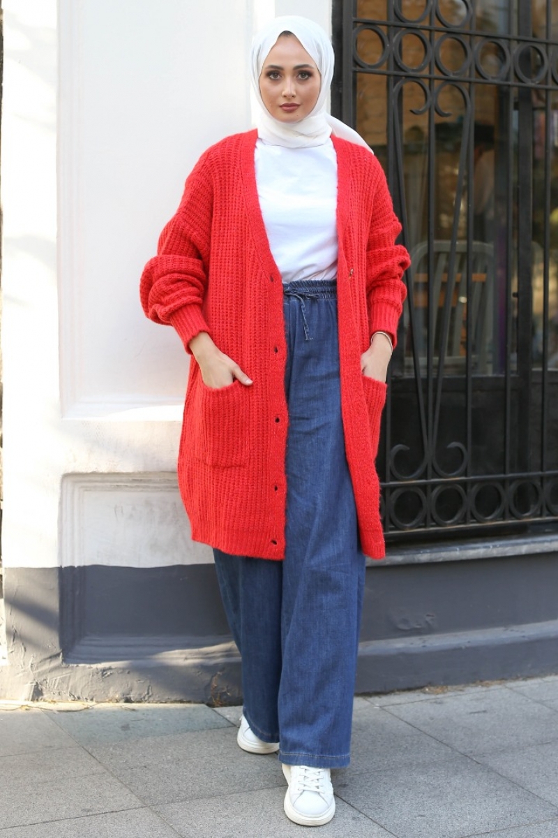 Yunga Kırmızı Hırka