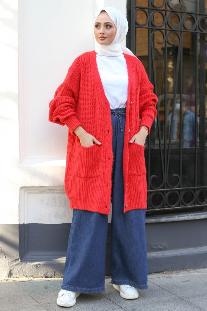 Yunga Kırmızı Hırka