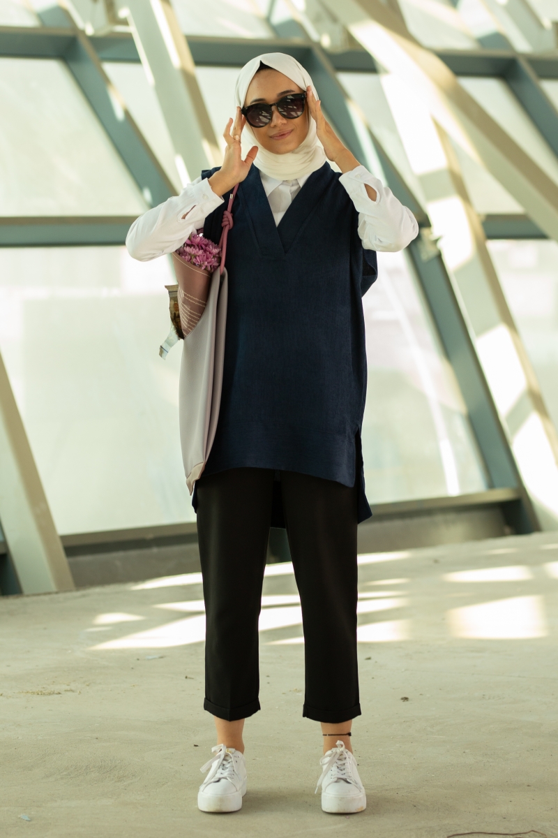 Yıldız Lacivert Süveter