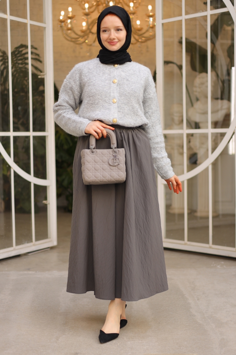 Zaria Gri Triko Hırka